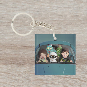 Funny Family Vacation Halloween Nightmare Key Ring