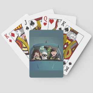 Funny Family Vacation Halloween Nightmare Playing Cards