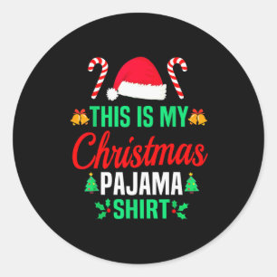 Funny Family Xmas Men Women Kids This Is My Christ Classic Round Sticker