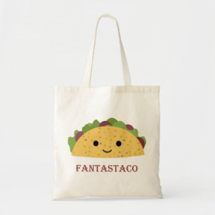 Funny Fantastaco Taco Pun Cute Kawaii Taco Tote Bag