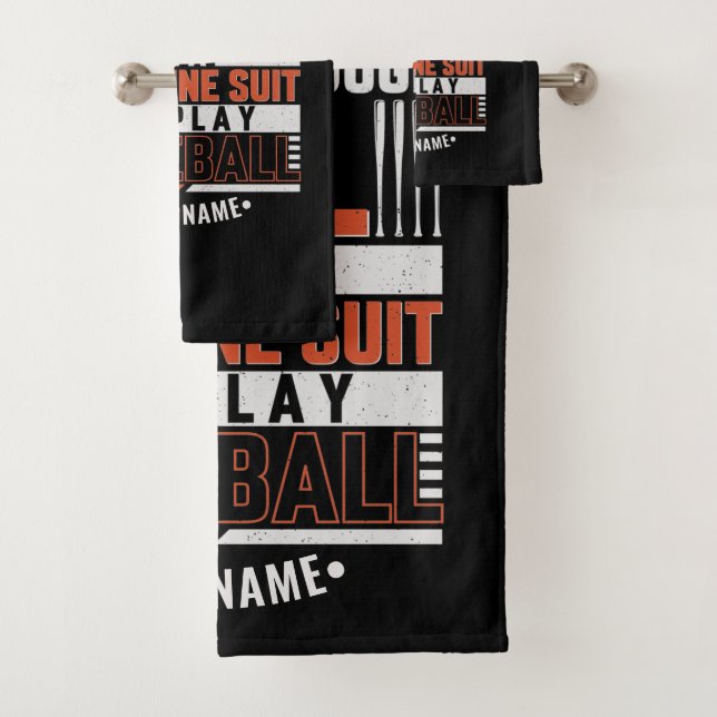 Funny Fantastic Baseball Player I'd Walk Hell Bath Towel Set (Insitu)