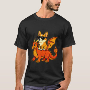Funny Fantasy Dog and Dragon Cool Corgi Cute Pet T-Shirt