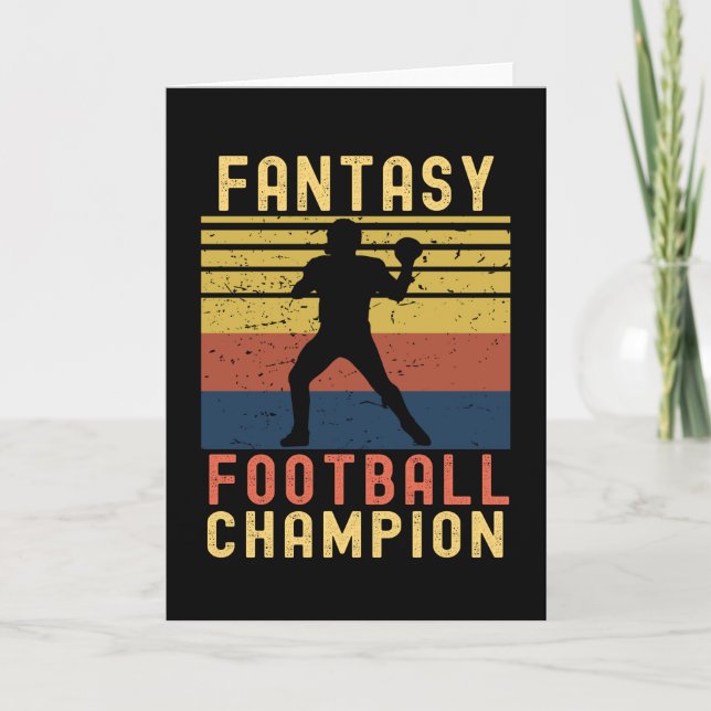 Funny Fantasy Football Champion Draught Card (Front)