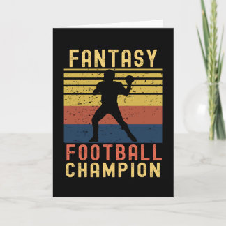 Funny Fantasy Football Champion Draught Card