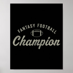 Funny Fantasy Football Champion Draught Day Season Poster
