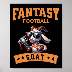 Funny Fantasy Football Champion Goat  Poster