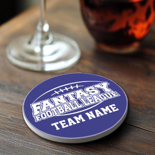 Funny Fantasy Football FFL Gift - Customise it Coaster