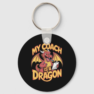 Funny Fantasy Sketll Coach League Player Humour Key Ring