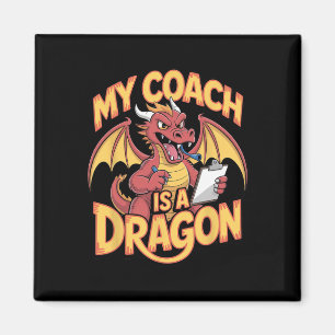 Funny Fantasy Sketll Coach League Player Humour Magnet