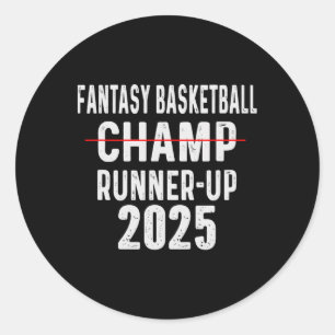 Funny Fantasy Sketll Runner Up 2025  Classic Round Sticker