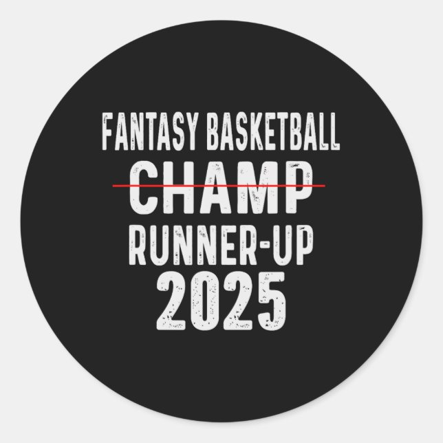 Funny Fantasy Sketll Runner Up 2025  Classic Round Sticker (Front)