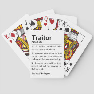 Funny farewell coworker, colleague leaving job playing cards