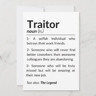 Funny farewell coworker, colleague leaving job thank you card