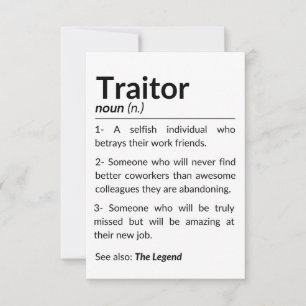 Funny farewell coworker, colleague leaving job thank you card