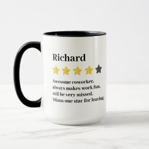 Funny Farewell Coworker Gift – Custom Name & Text Mug