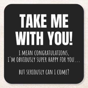 Funny Farewell Mug For Coworker Leaving Goodbye Bo Square Paper Coaster