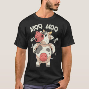 Funny Farm Animal Lover Farmer Moo Cute Cow T-Shirt