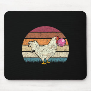 Funny Farm Animal Lover Pink Bubble Gum Retro Chic Mouse Pad
