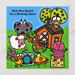 Funny Farm Birthday Invitation