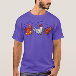 Funny Farm Christmas Men Kids Women Chicken Ugly C T-Shirt