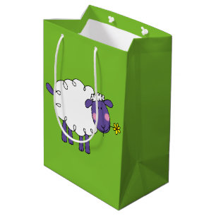 funny farm woolly sheep medium gift bag