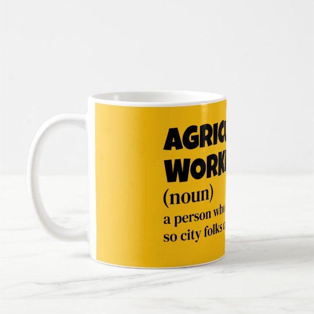 Funny Farmer Definition - Agriculture Worker Gift Coffee Mug (Left)