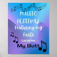 Funny fart humour music festival