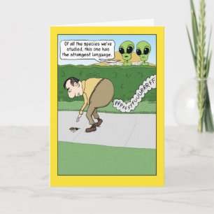 Funny Fart Language Birthday Card