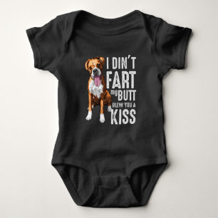 Funny Farting Boxer Dog Lover Joke Baby Bodysuit