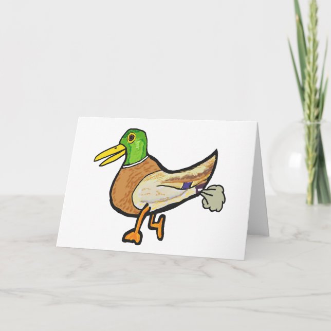 Funny Farting Duck Card (Front)