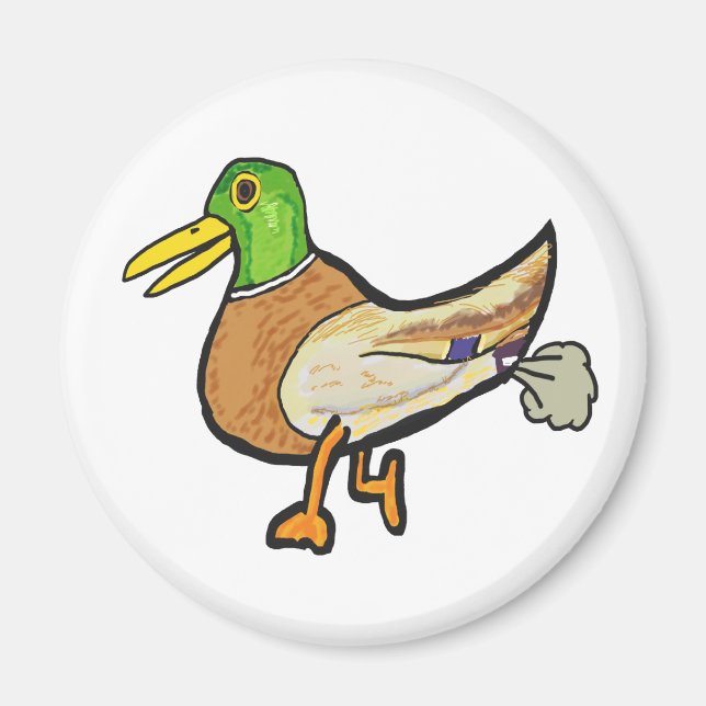 Funny Farting Duck Magnet (Front)