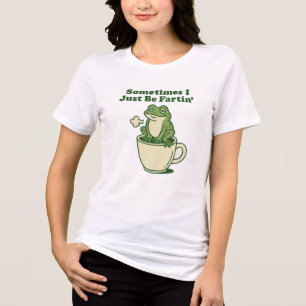 Funny Farting Frog Design – "Sometimes I Just Be F Tri-Blend Shirt