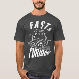 Funny Fast Curious Driving Cat T-Shirt