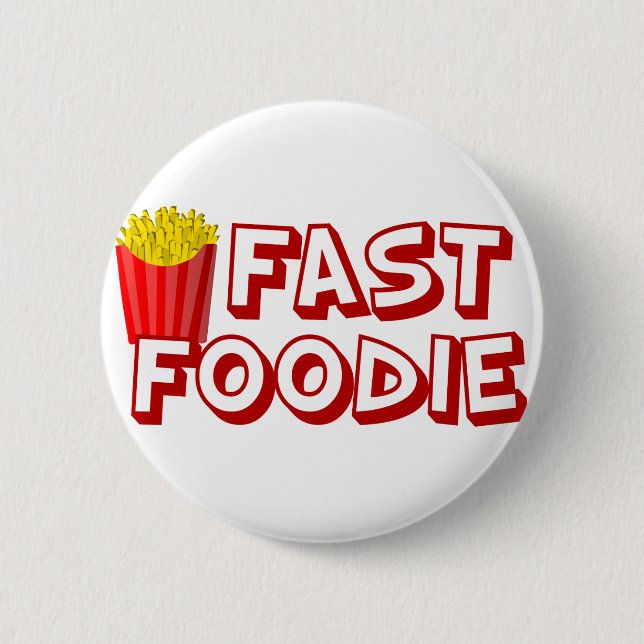 Funny Fast Food 6 Cm Round Badge (Front)