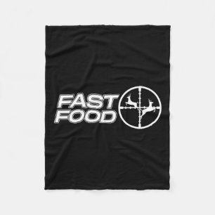 Funny Fast Food Deer Hunting Gift For Hunter Men B Fleece Blanket