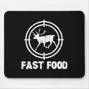 Funny Fast Food Deer Hunting Hunter Gift Mouse Pad