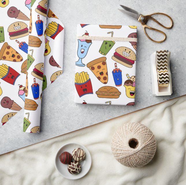 Funny Fast Food Wrapping Paper (Crafts)