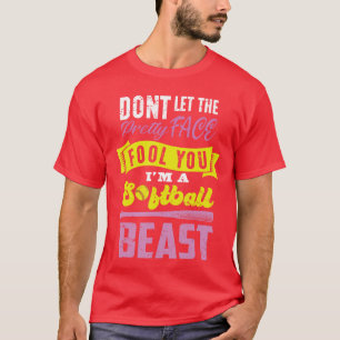 Funny Fastpitch Girls Catcher Softball Game Gift W T-Shirt
