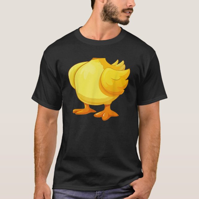 Funny fat cute yellow duck body costume halloween  T-Shirt (Front)