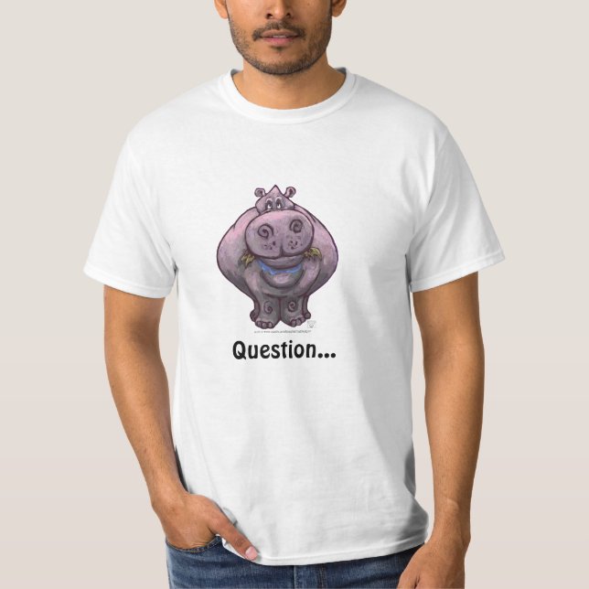 Funny Fat Hippo Butt Light T-Shirts (Front)
