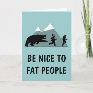 Funny fat joke card