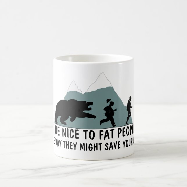 Funny fat joke coffee mug (Center)