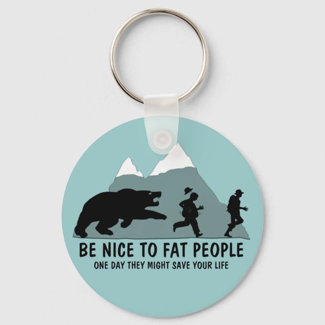 Funny fat joke key ring (Front)