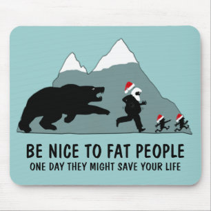 Funny fat joke mouse pad