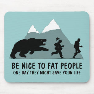 Funny fat joke mouse pad
