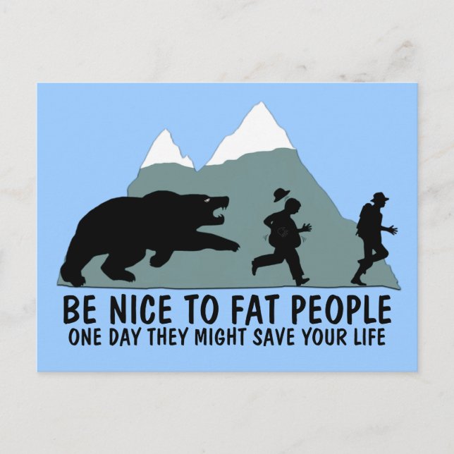 Funny fat kid postcard (Front)