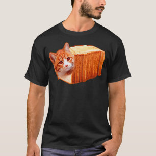 Funny Fat Orange Cat Bread Meme T-Shirt