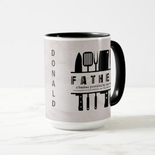Funny Father Dad Beige and Black Two Tone Mug