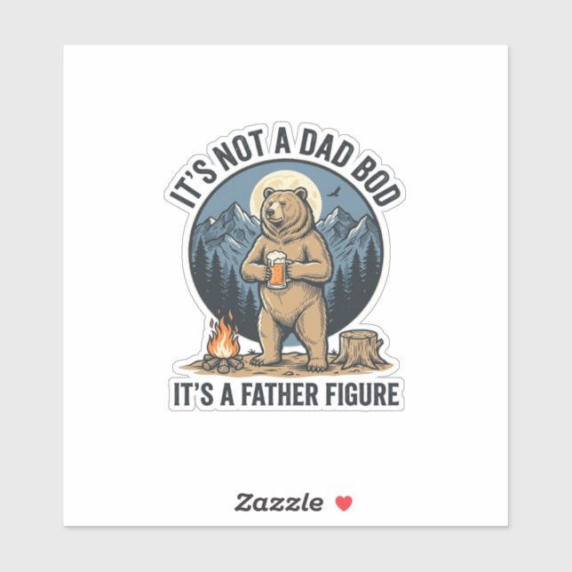 Funny Father Figure Bear Camping Vector Design_1 (Sheet)