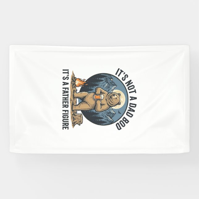 Funny Father Figure Bear Camping Vector Design_1 Banner (Horizontal)